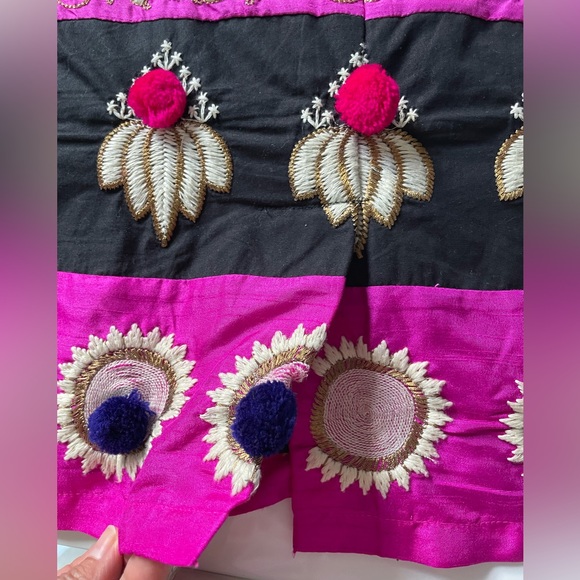 Anthropologie Leifsdottir Catrina Embroidered Embellished Pom Pom Pencil Skirt - Picture 5 of 10